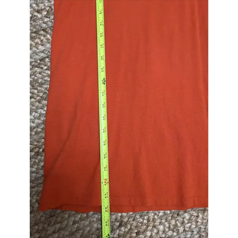 NWT Stateside Orange T-Shirt Dress Made in USA Soft Stretch Minimalist Sz XS